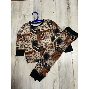 Bamboo Car Hartt Hunting pajama set long sleeve and pants 4T